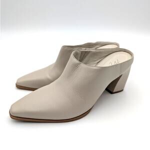 Matisse McCarthy Square Toe Heel Mule Shoes Women's Ivory Size US7.5M EU38